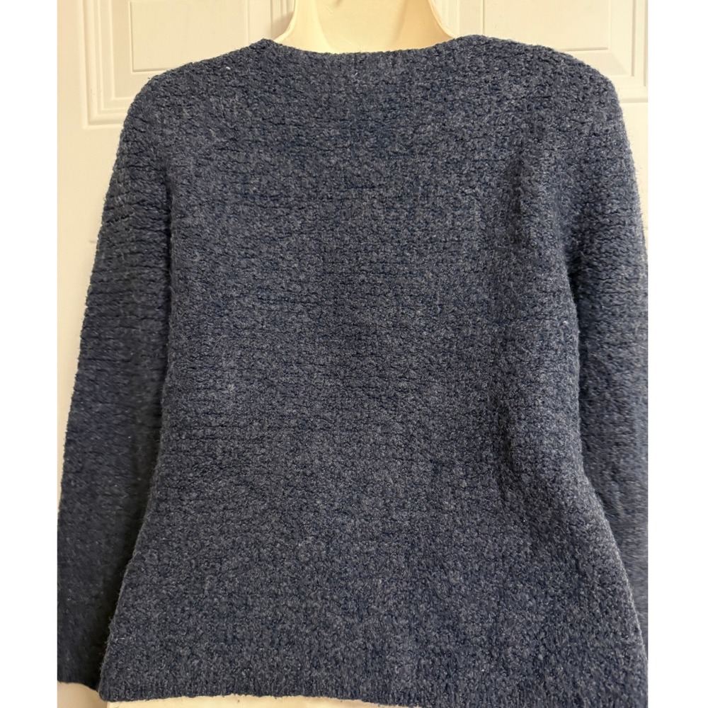 L.L.Bean Women's Textured Knit Sweater SZ XS New England Classic Fall Purple Blu - Picture 3 of 7